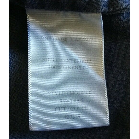 Joie 100% Linen Women Blouse Henley Size L Navy Blue Long Sleeve Rollable Hi-Lo - Picture 9 of 10